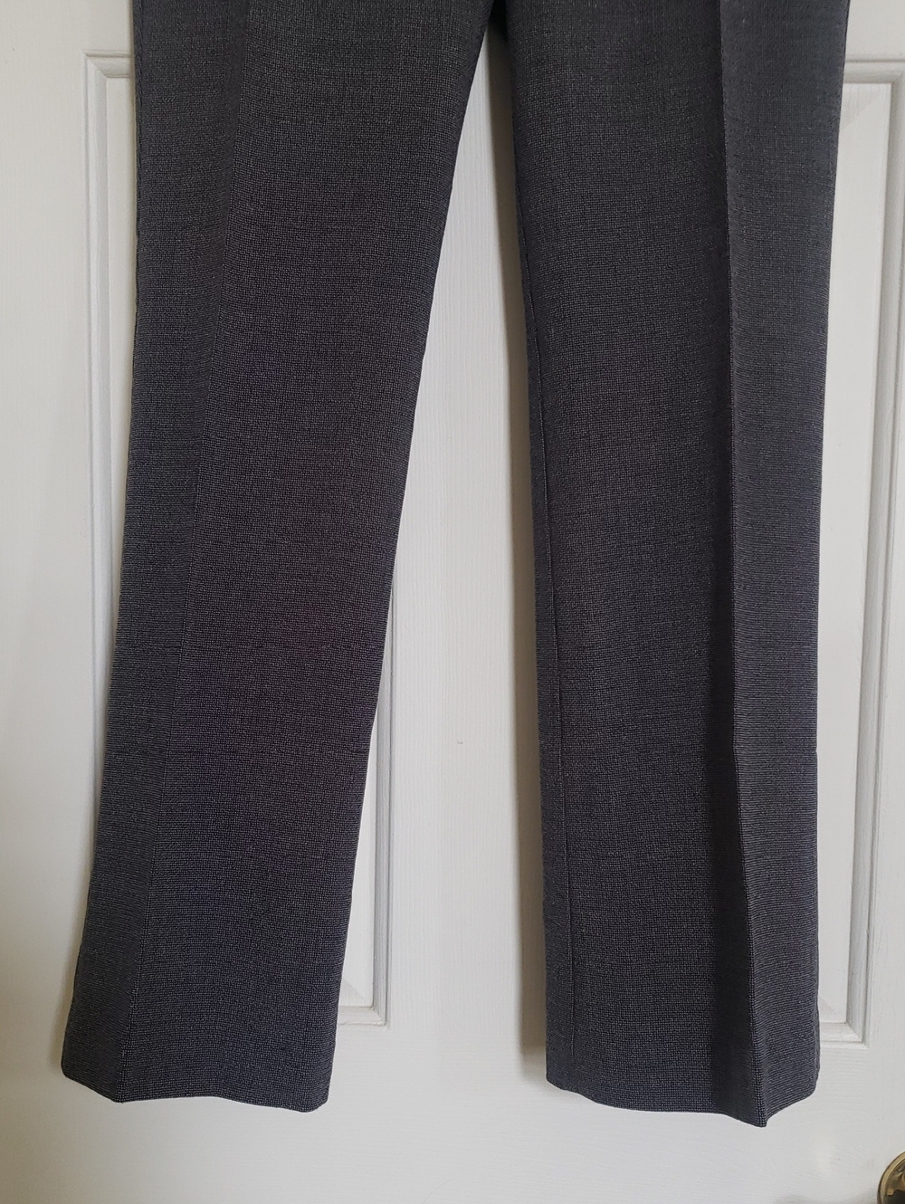 THEORY Emery Black White Tweed Straight‑Leg Trouser Pant | Virgin Wool Blend | 2 - Picture 8 of 14